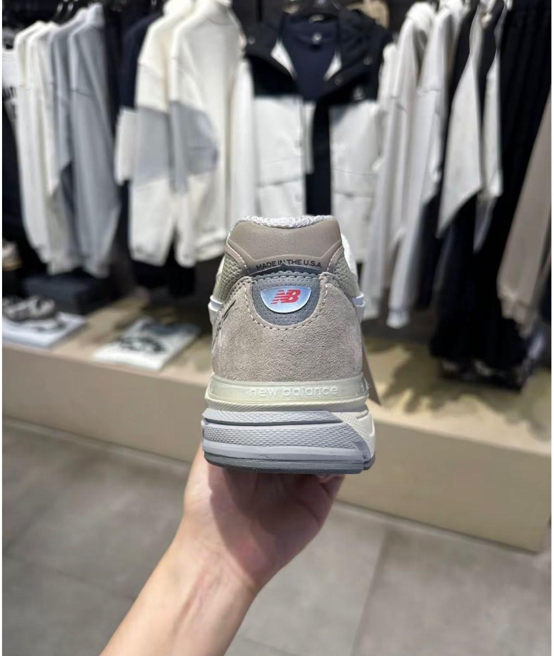 NEW BALANCE Бежевые замшевые низкие кроссовки / кеды, фото 4