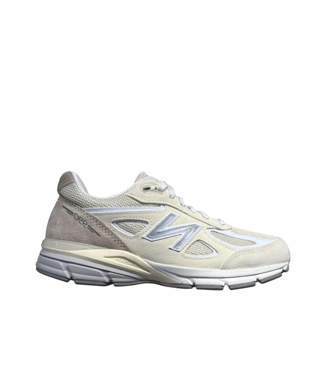 NEW BALANCE Бежевые замшевые низкие кроссовки / кеды, фото 1