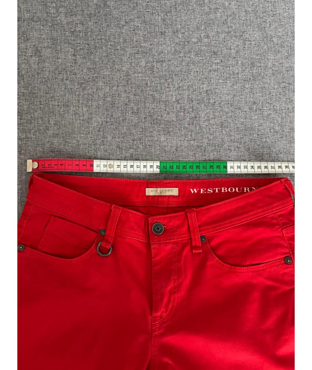 BURBERRY Красные джинсы слим, фото 4