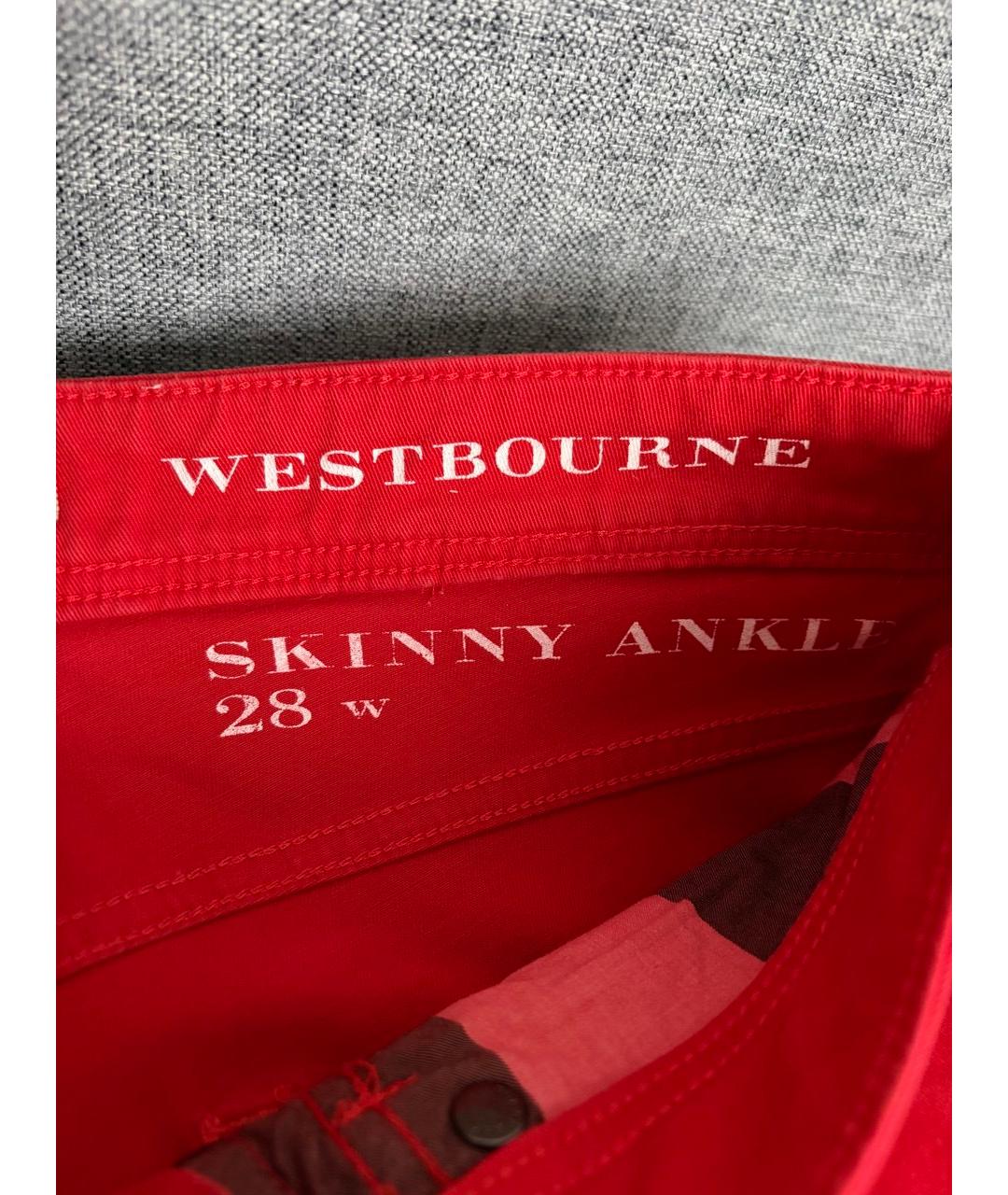 BURBERRY Красные джинсы слим, фото 3