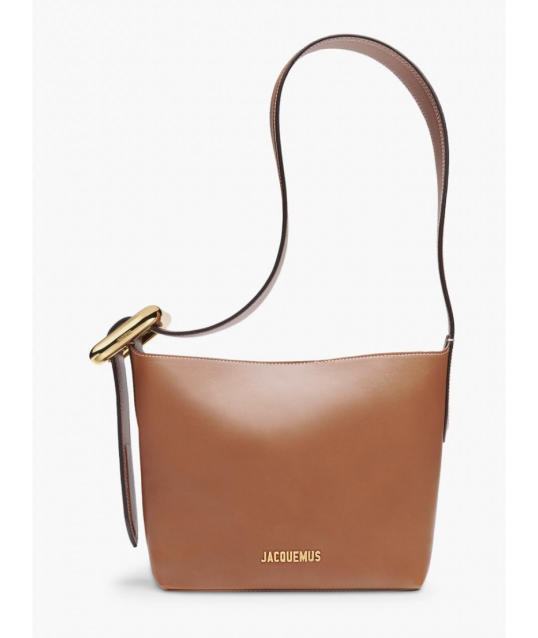 JACQUEMUS Коричневая кожаная сумка тоут, фото 8