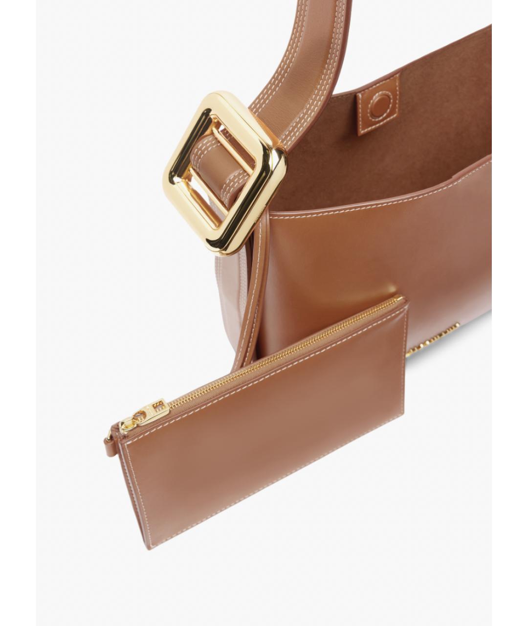 JACQUEMUS Коричневая кожаная сумка тоут, фото 4