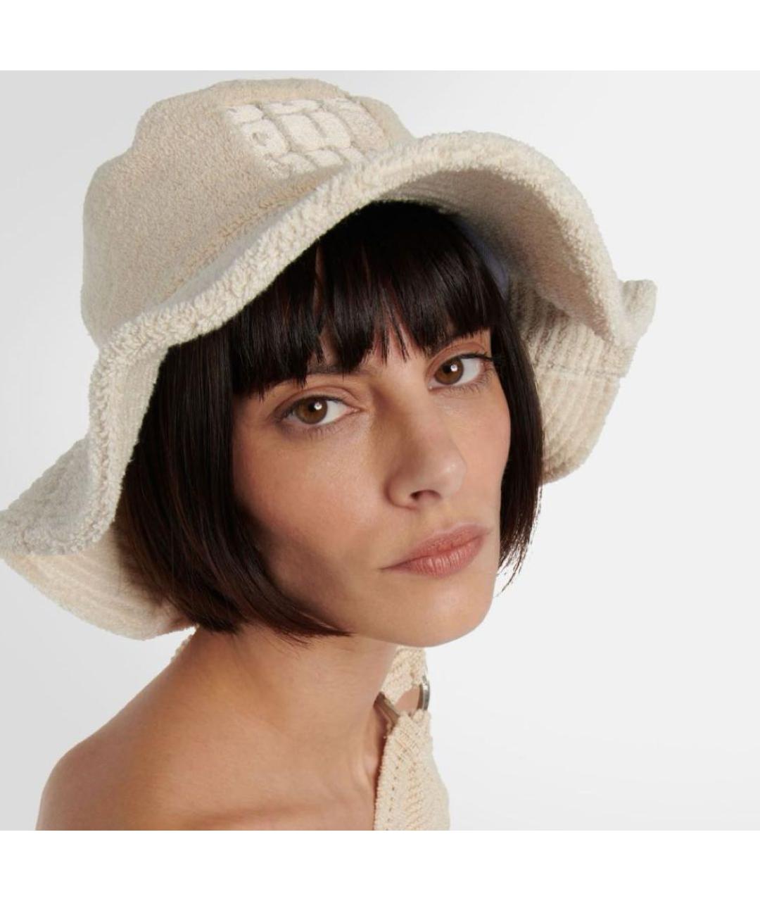 JACQUEMUS Бежевая хлопковая панама, фото 4