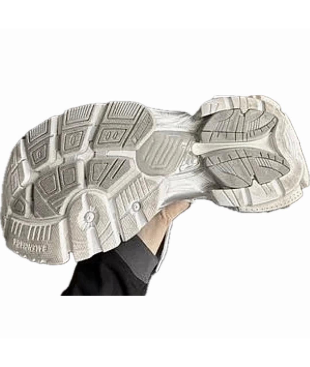 BALENCIAGA Белые текстильные низкие кроссовки / кеды, фото 3