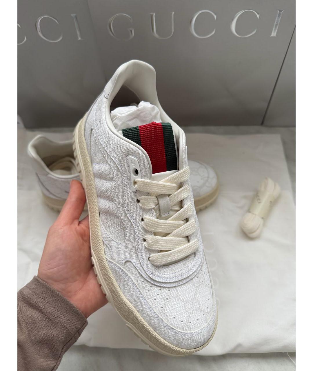 GUCCI Белые кеды, фото 4