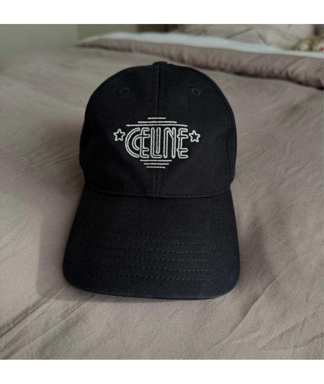 CELINE Черная хлопковая кепка, фото 6