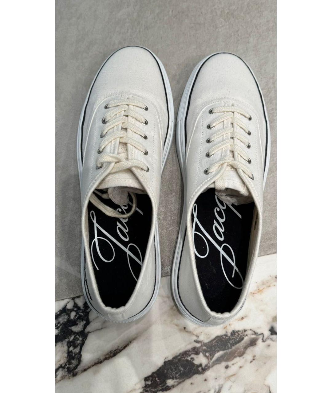 JACQUEMUS Белые текстильные кеды, фото 3