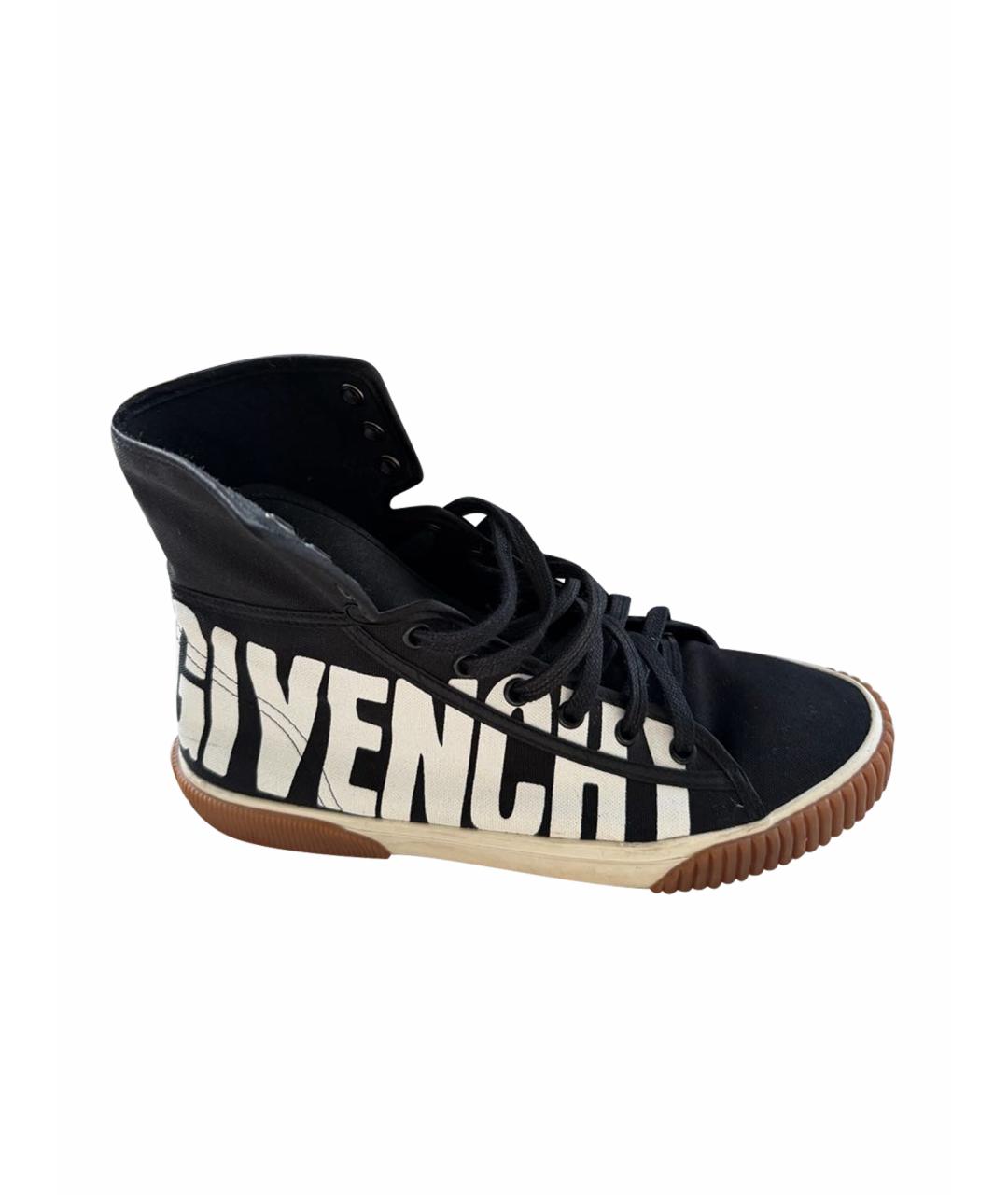 GIVENCHY Черные текстильные кеды, фото 1