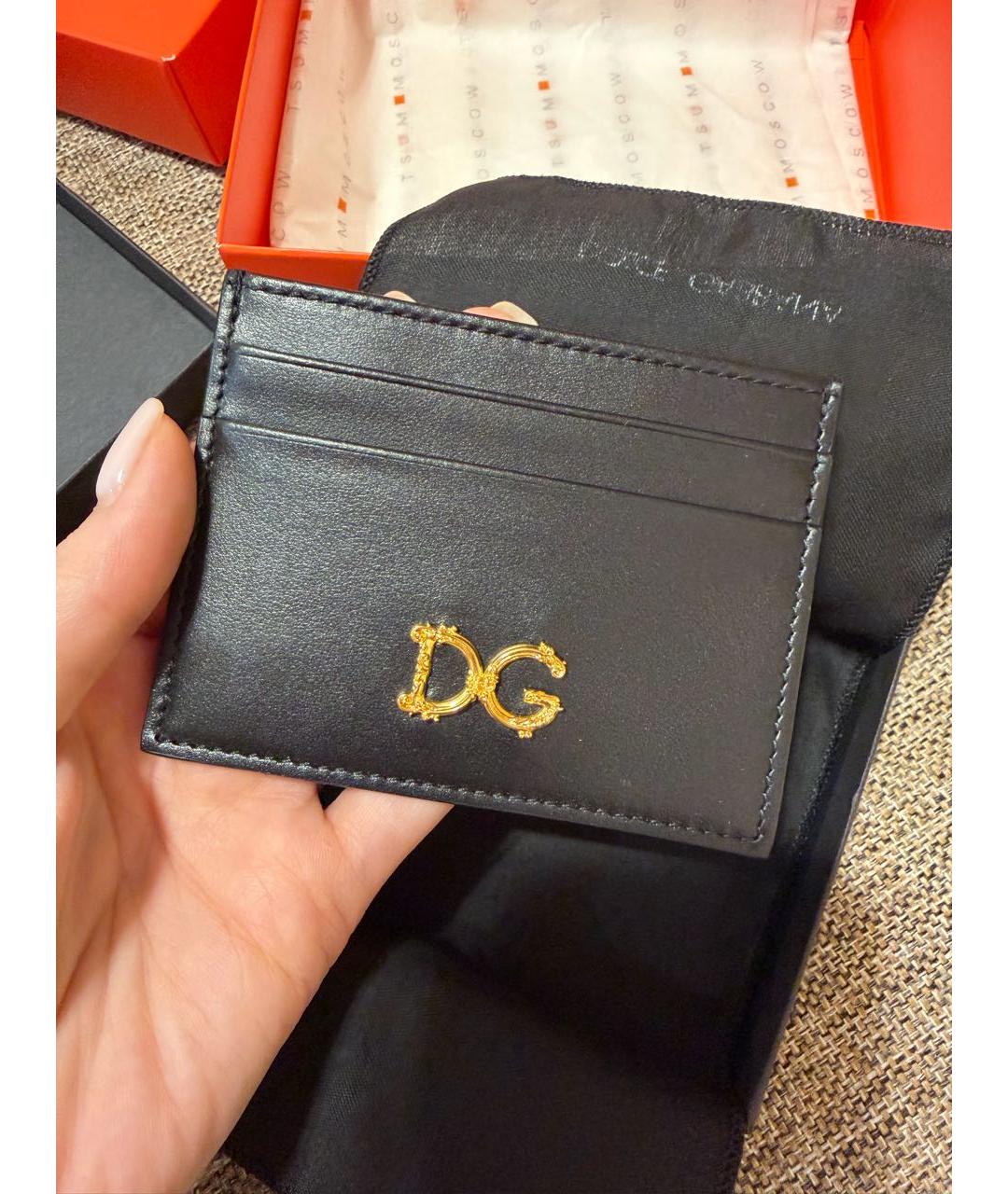 DOLCE&GABBANA Черный кожаный кардхолдер, фото 5