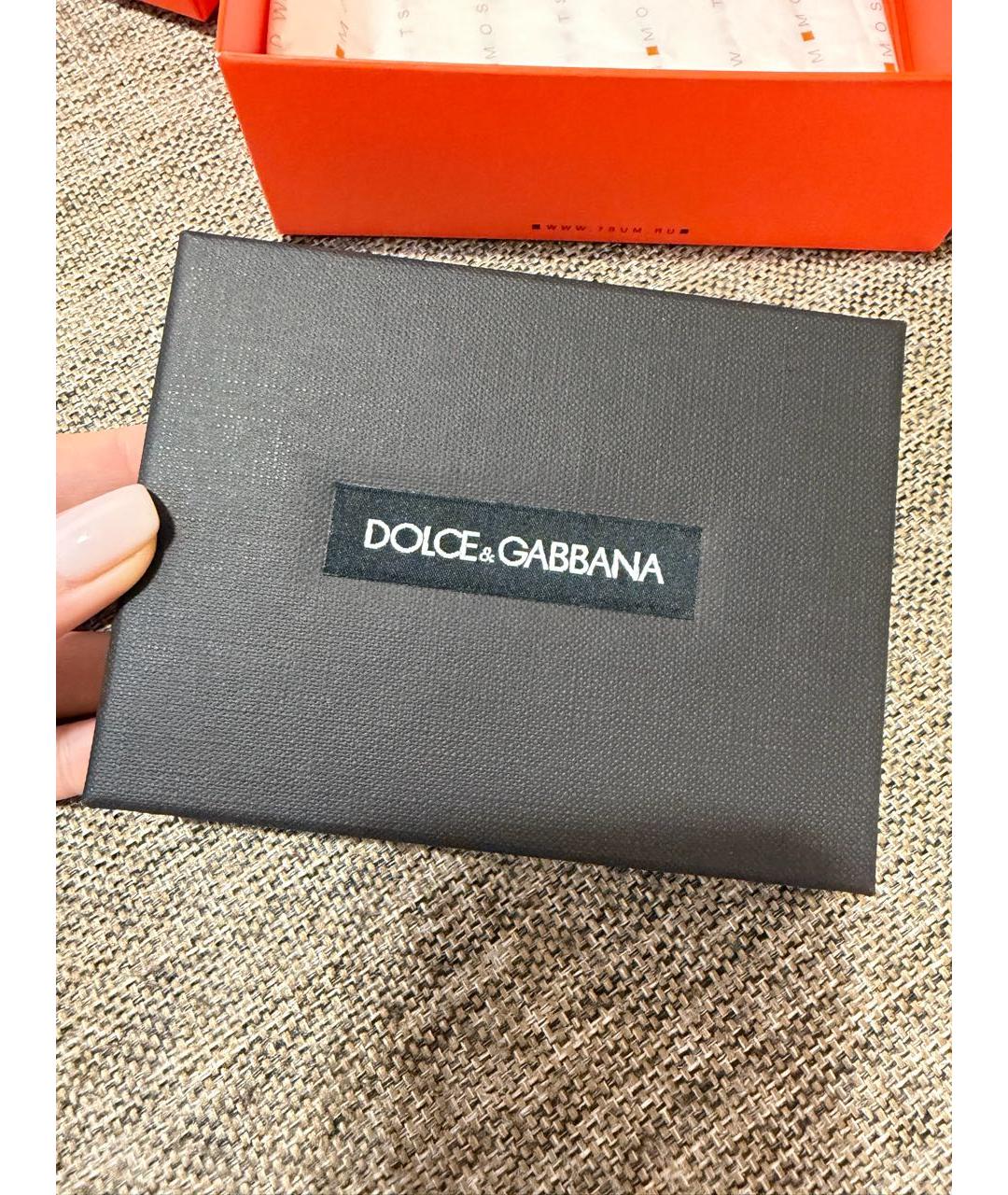 DOLCE&GABBANA Черный кожаный кардхолдер, фото 4