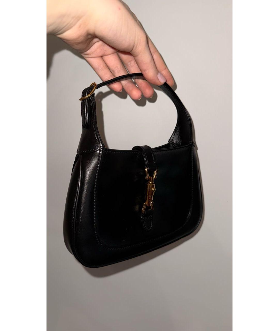 GUCCI Черная кожаная сумка с короткими ручками, фото 2