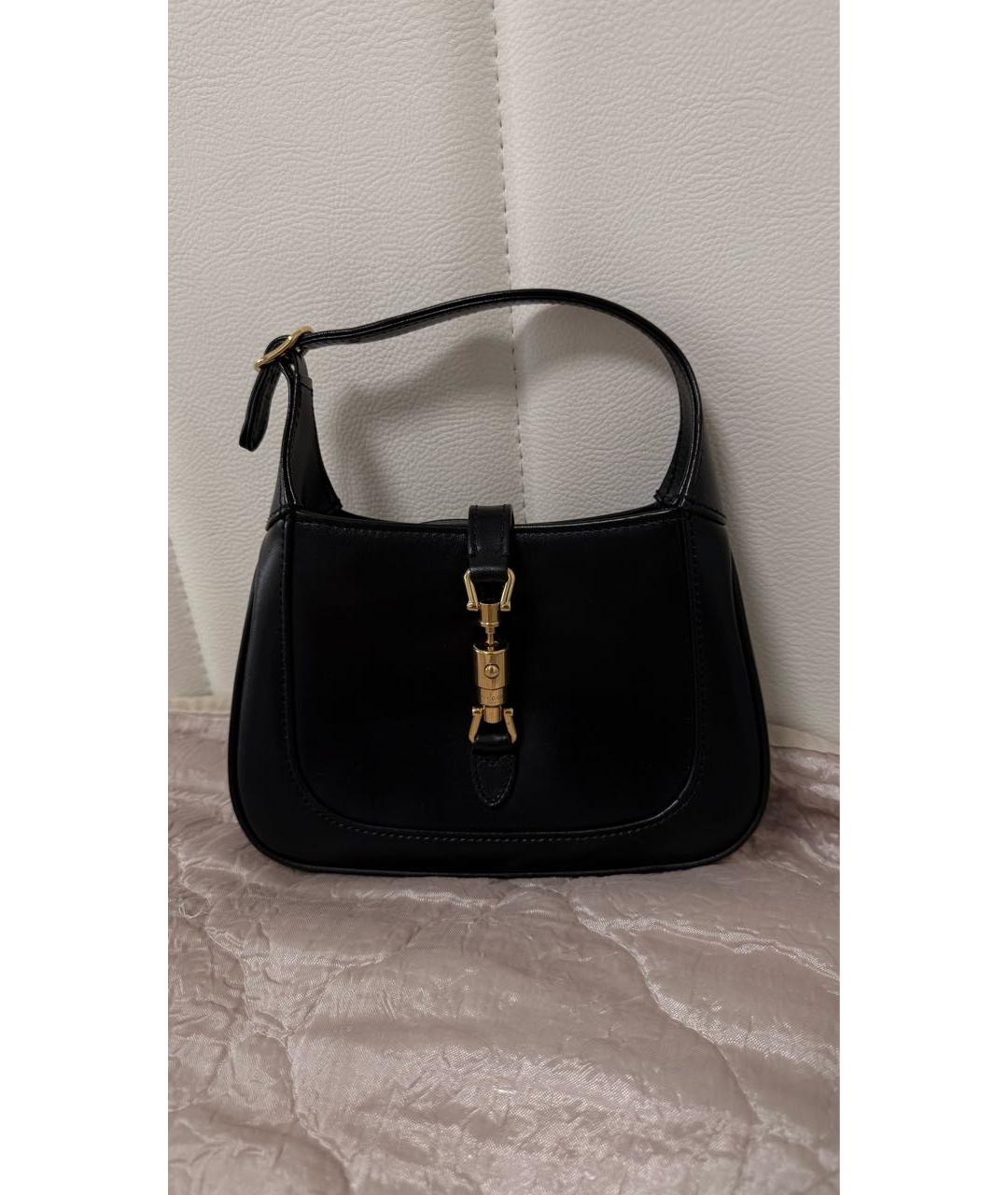 GUCCI Черная кожаная сумка с короткими ручками, фото 7