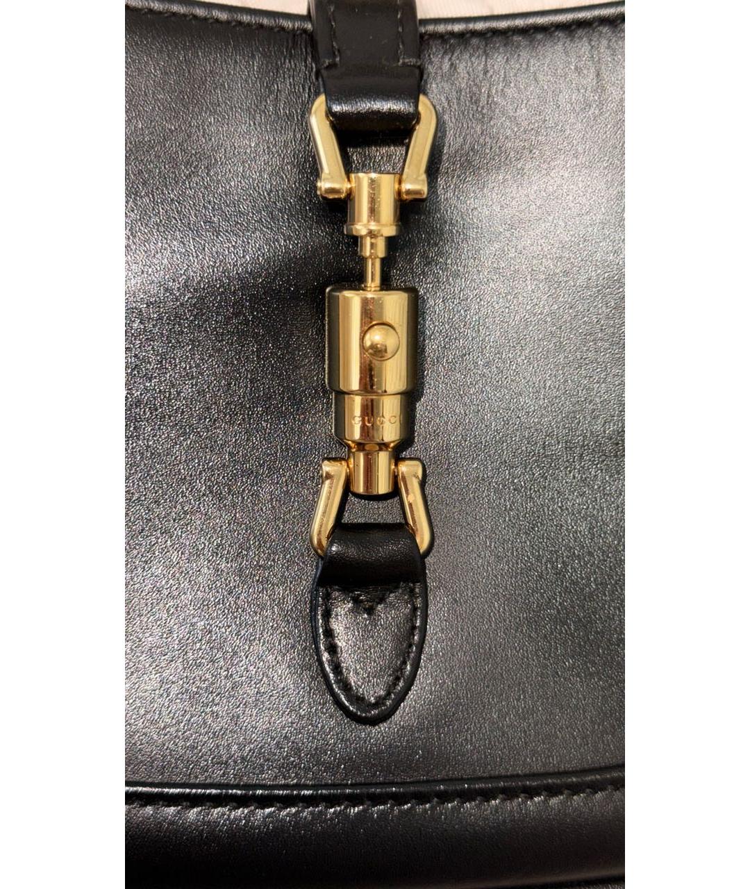 GUCCI Черная кожаная сумка с короткими ручками, фото 4