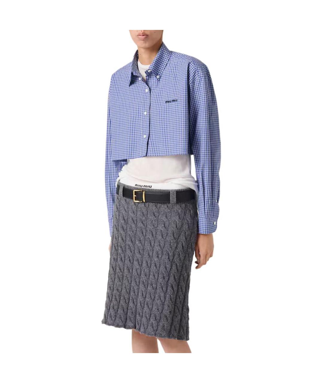 MIU MIU Синяя рубашка, фото 4