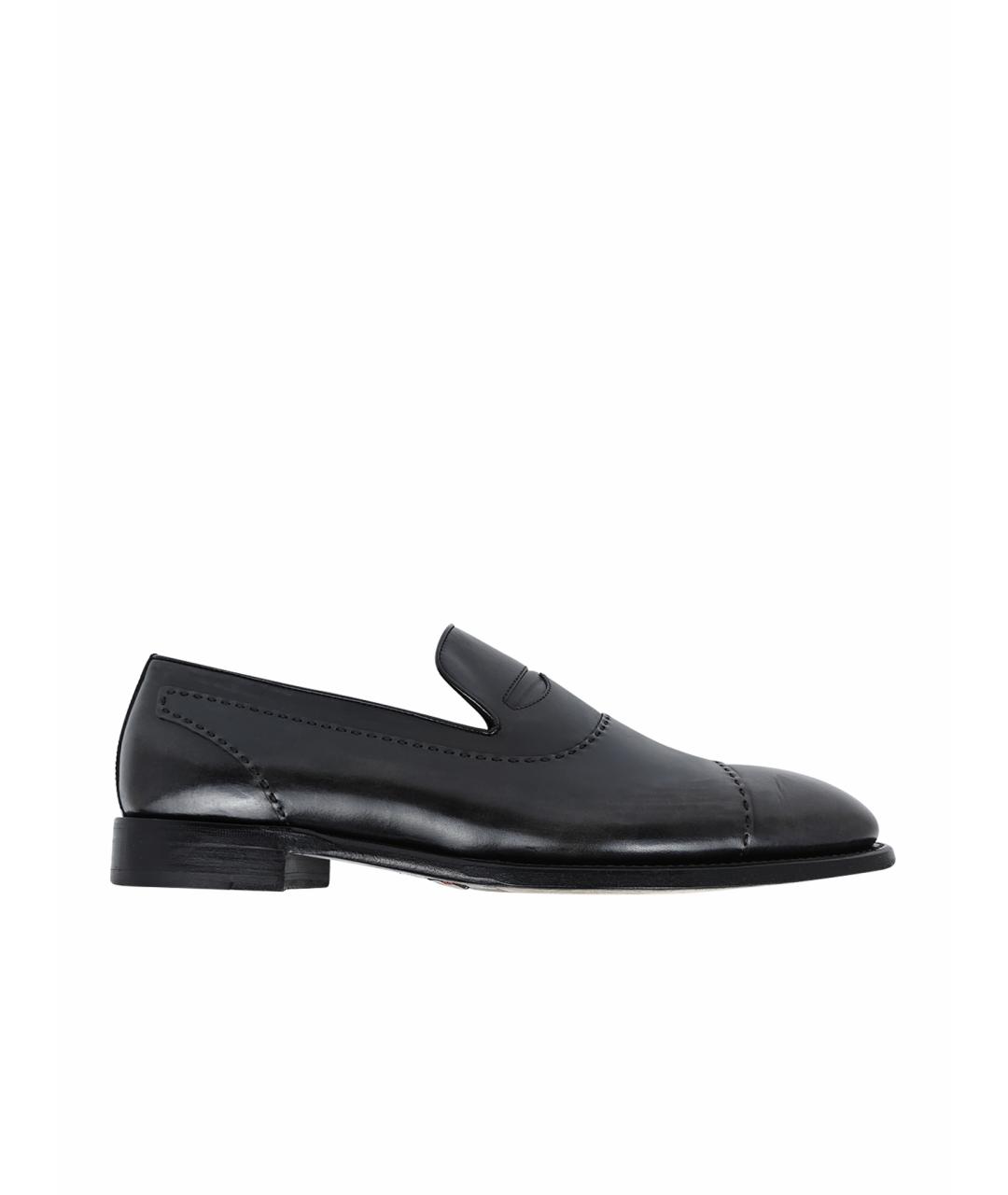 BRIONI Черные кожаные лоферы, фото 1