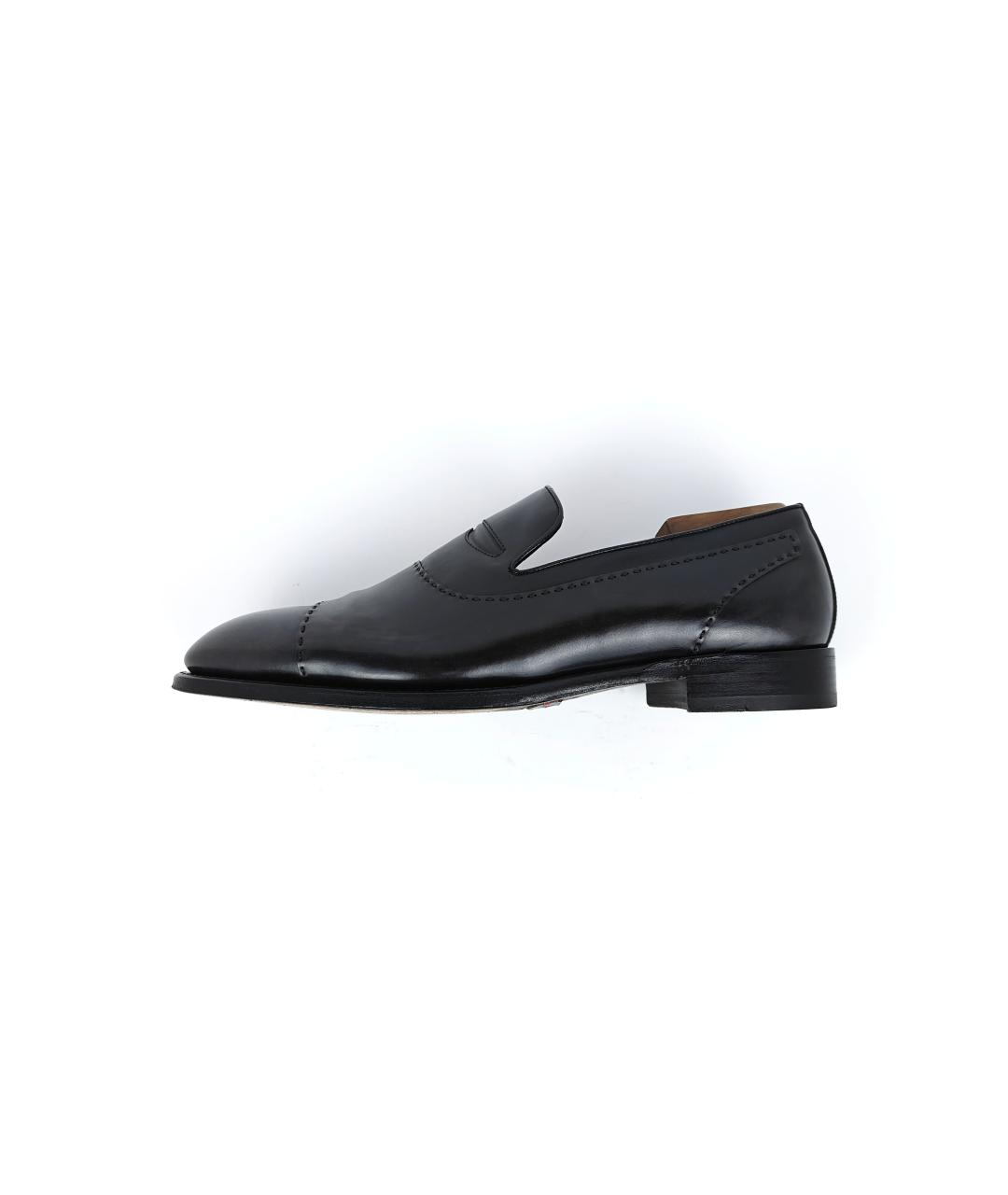 BRIONI Черные кожаные лоферы, фото 2