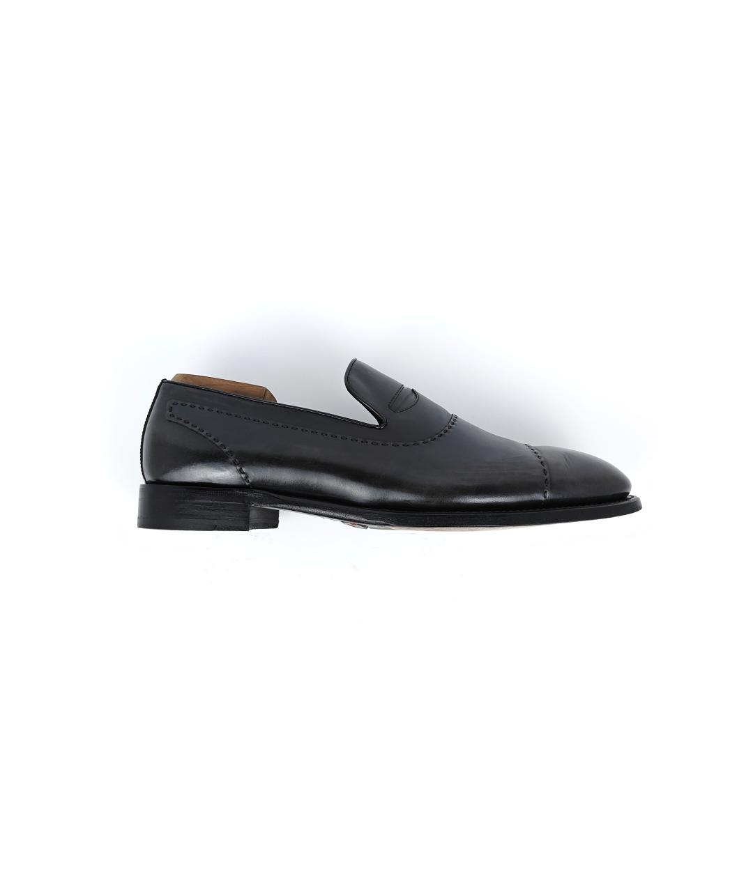 BRIONI Черные кожаные лоферы, фото 10