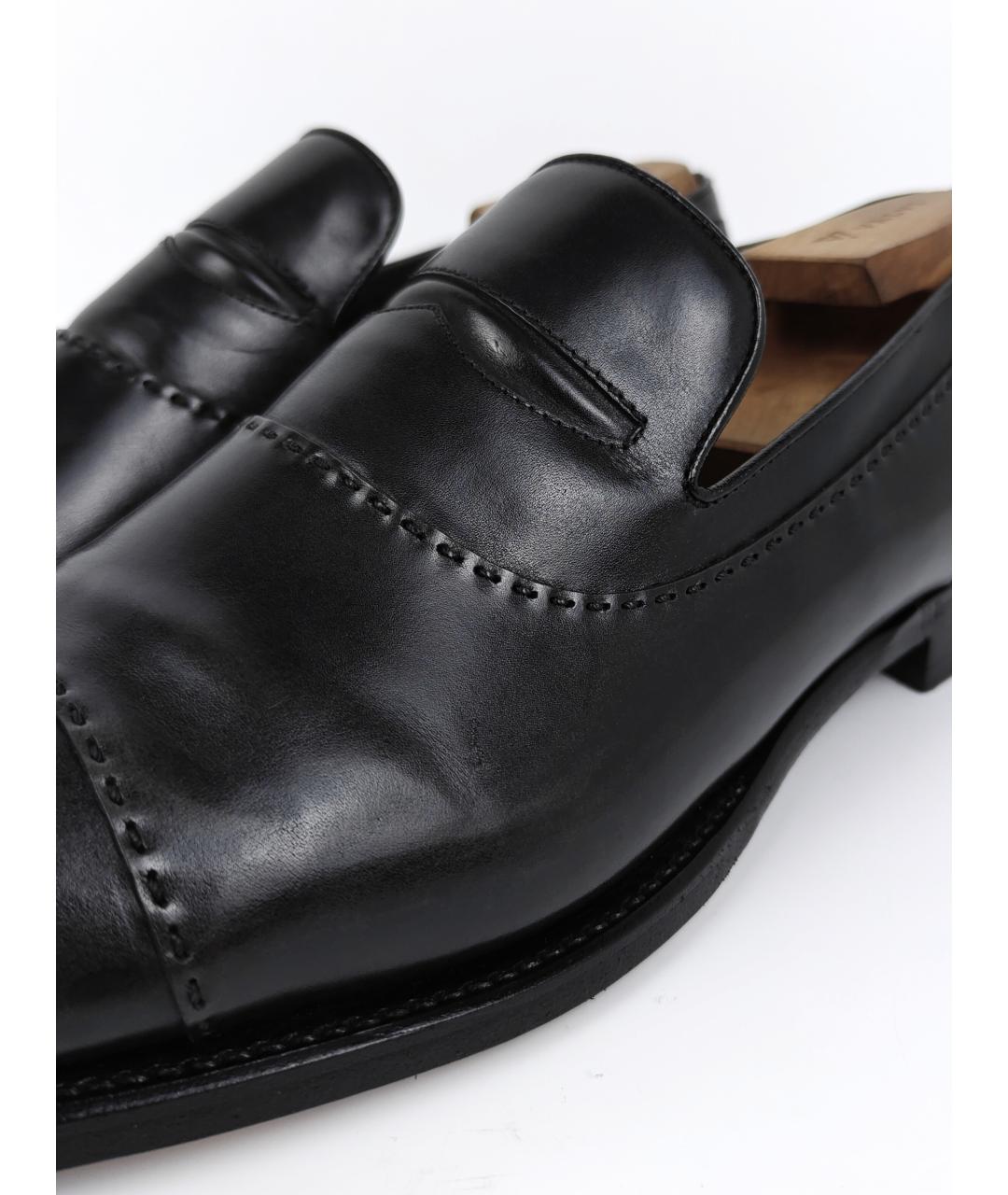 BRIONI Черные кожаные лоферы, фото 9
