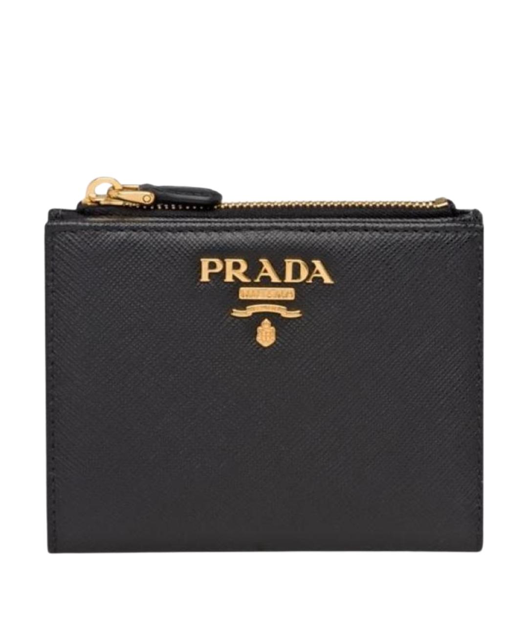 PRADA Черный кожаный кошелек, фото 1