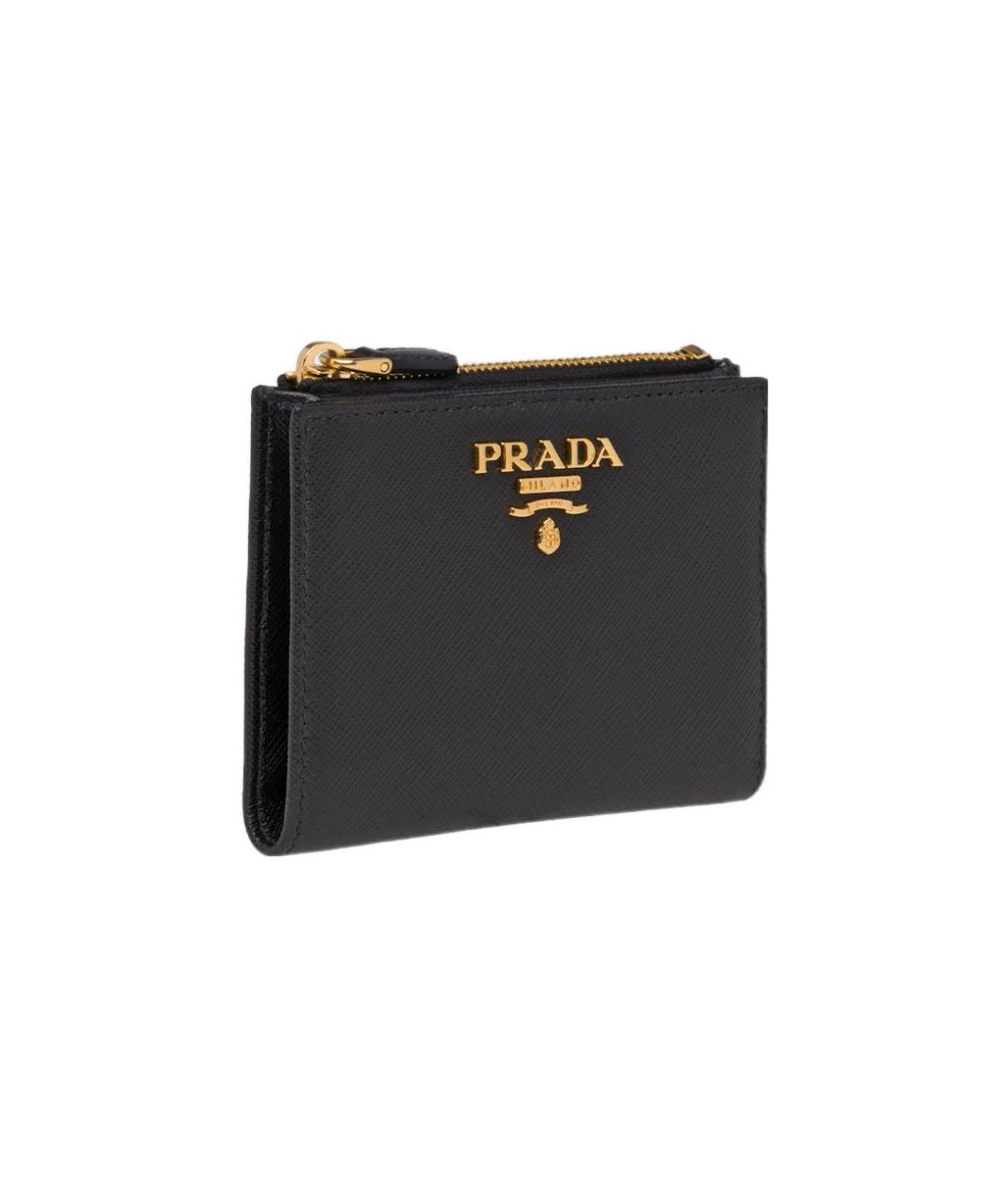 PRADA Черный кожаный кошелек, фото 2