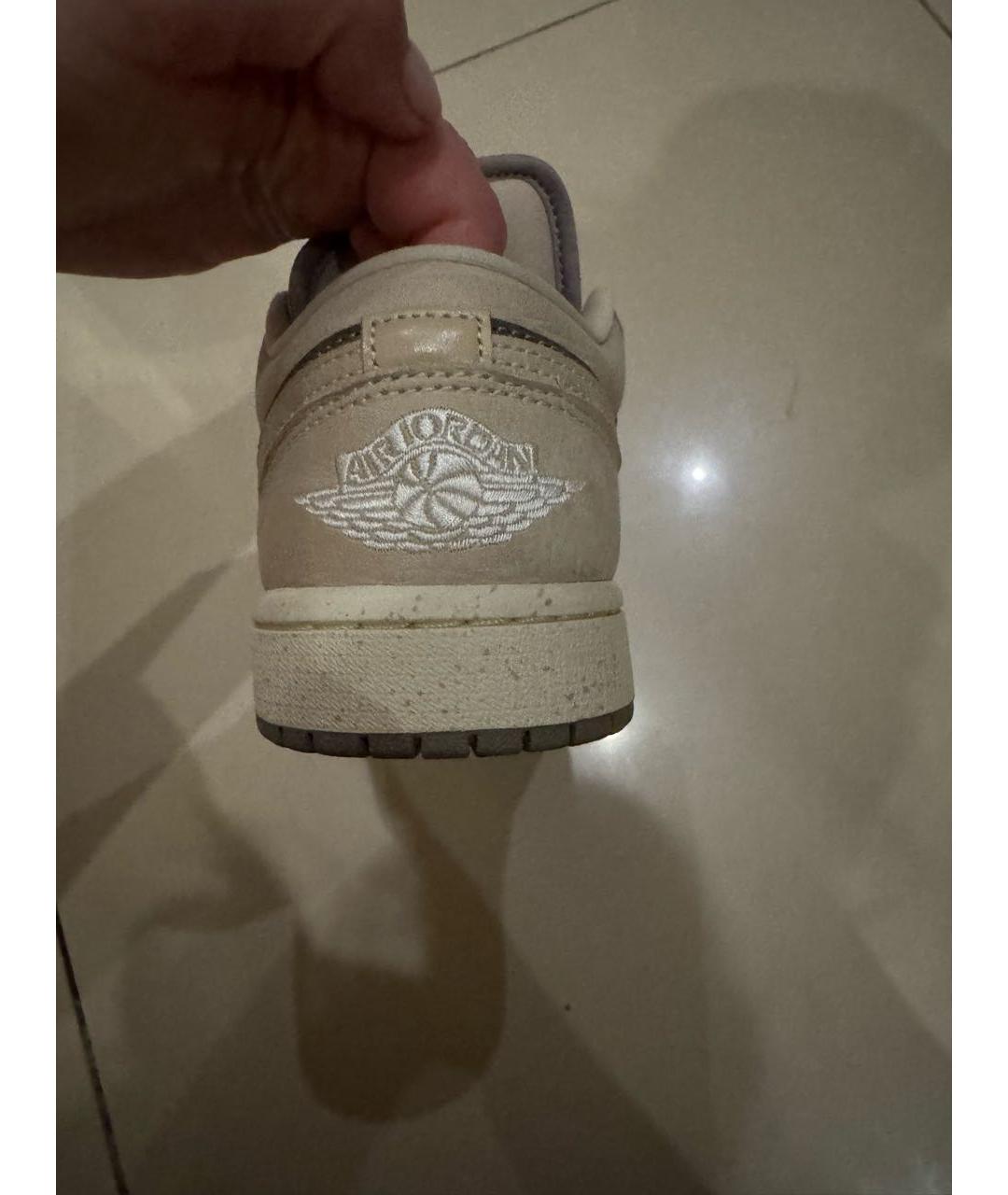 NIKE Бежевые замшевые кроссовки, фото 4