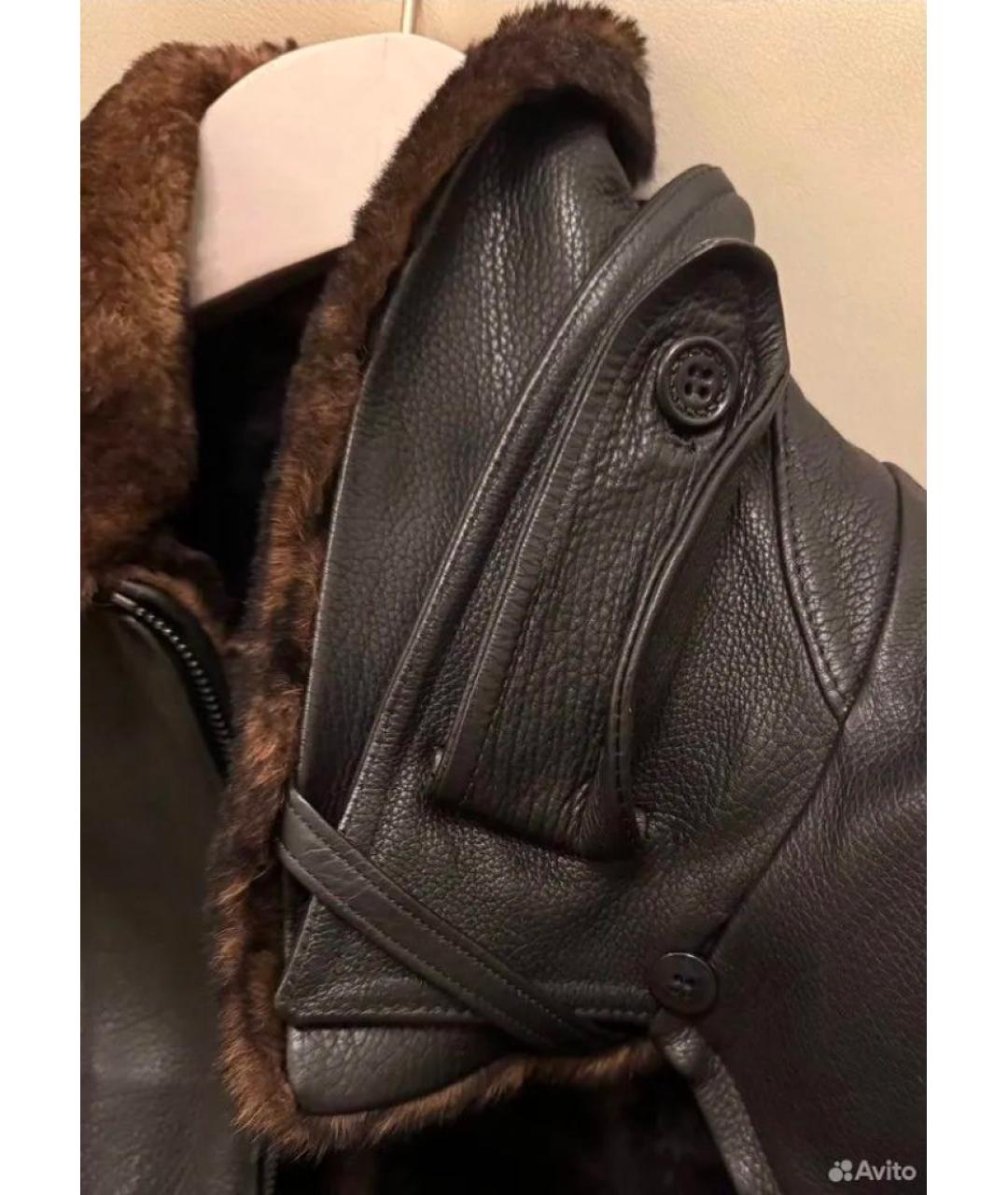 ERMENEGILDO ZEGNA XXX Черная кожаная куртка, фото 5