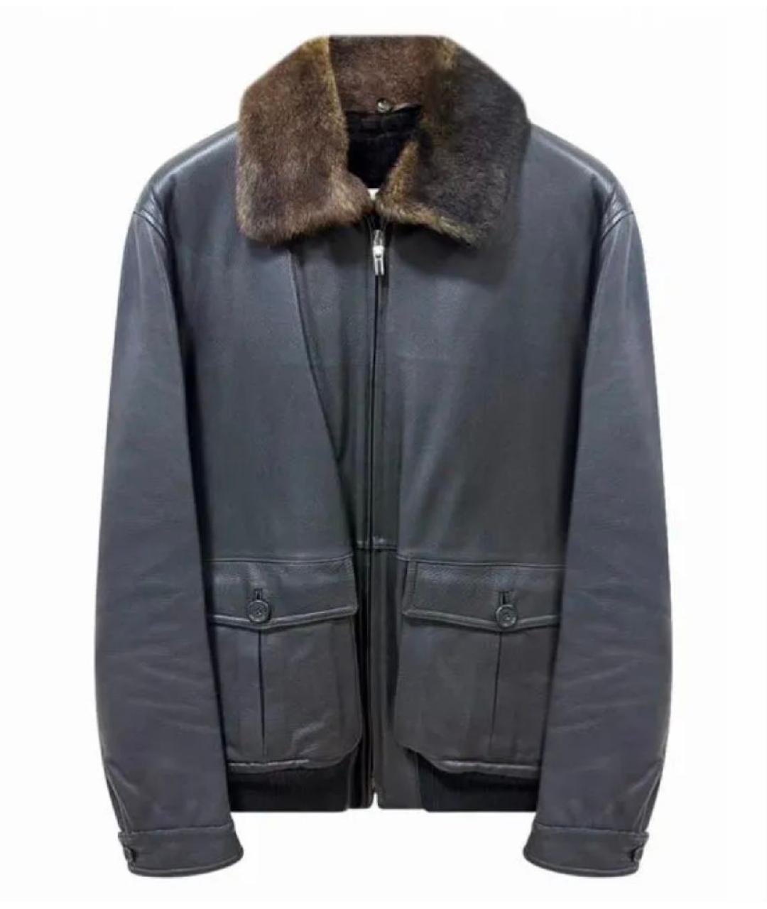 ERMENEGILDO ZEGNA XXX Черная кожаная куртка, фото 6