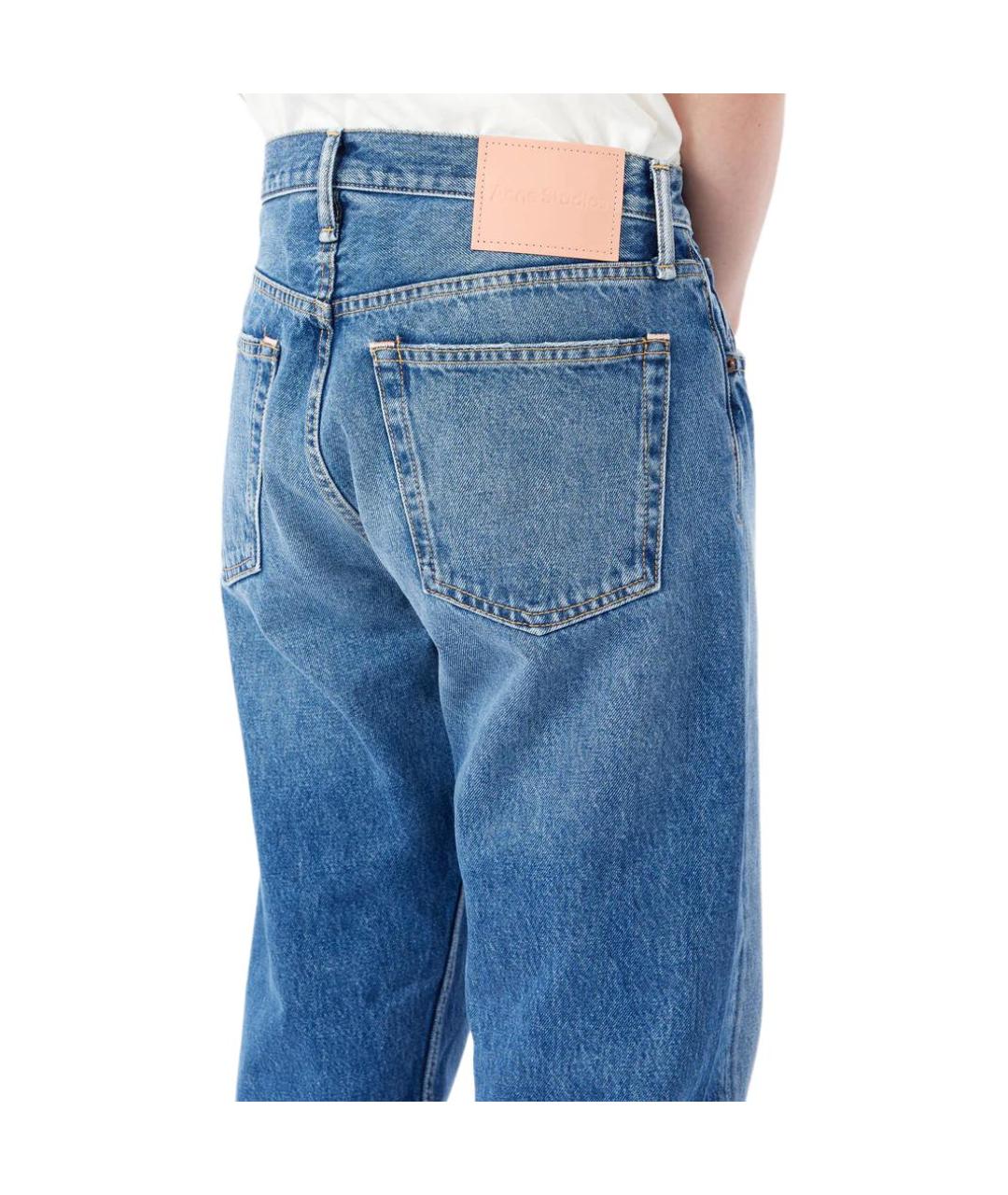 ACNE STUDIOS Синие хлопковые прямые джинсы, фото 4