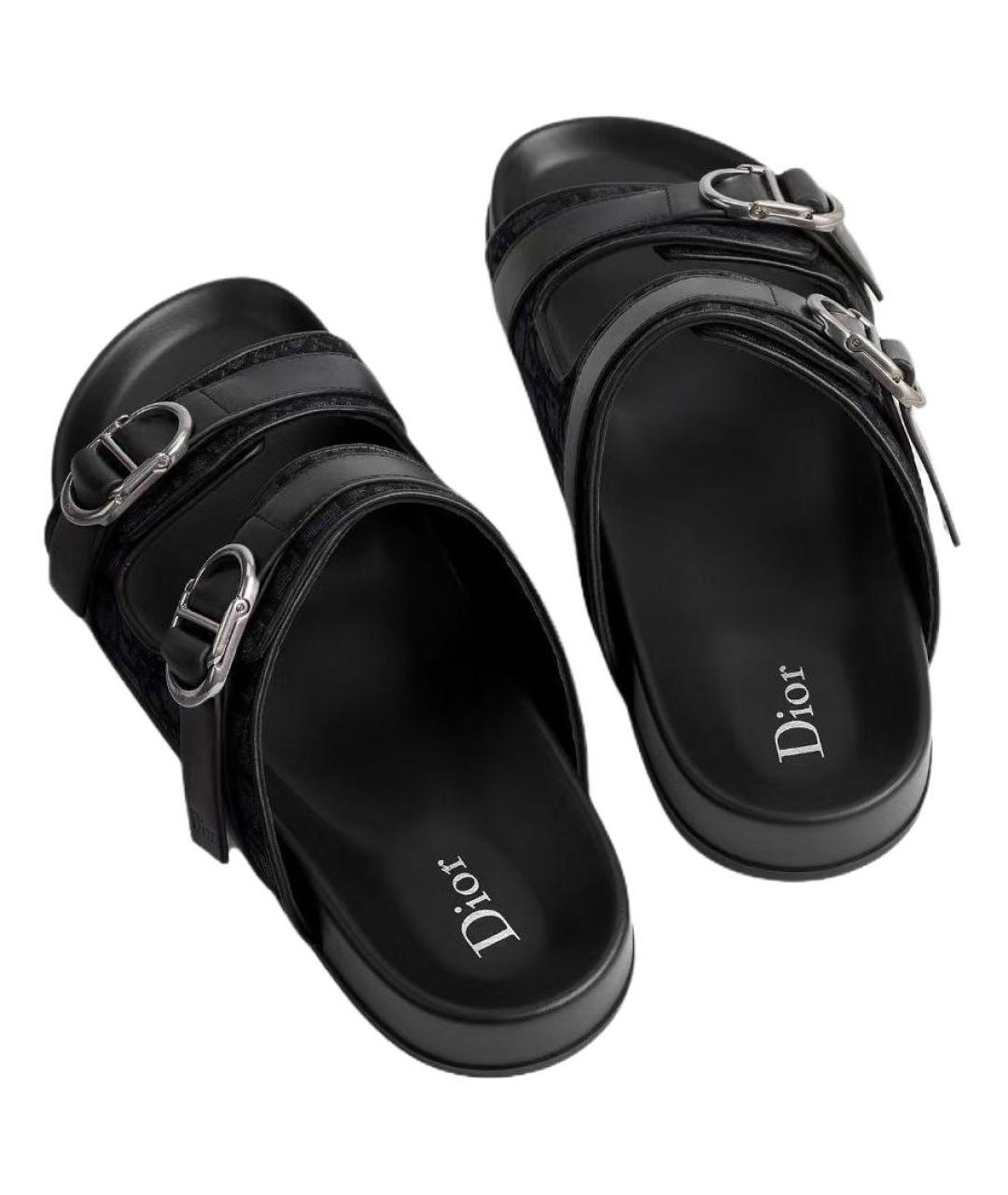 CHRISTIAN DIOR Черные шлепанцы, фото 3