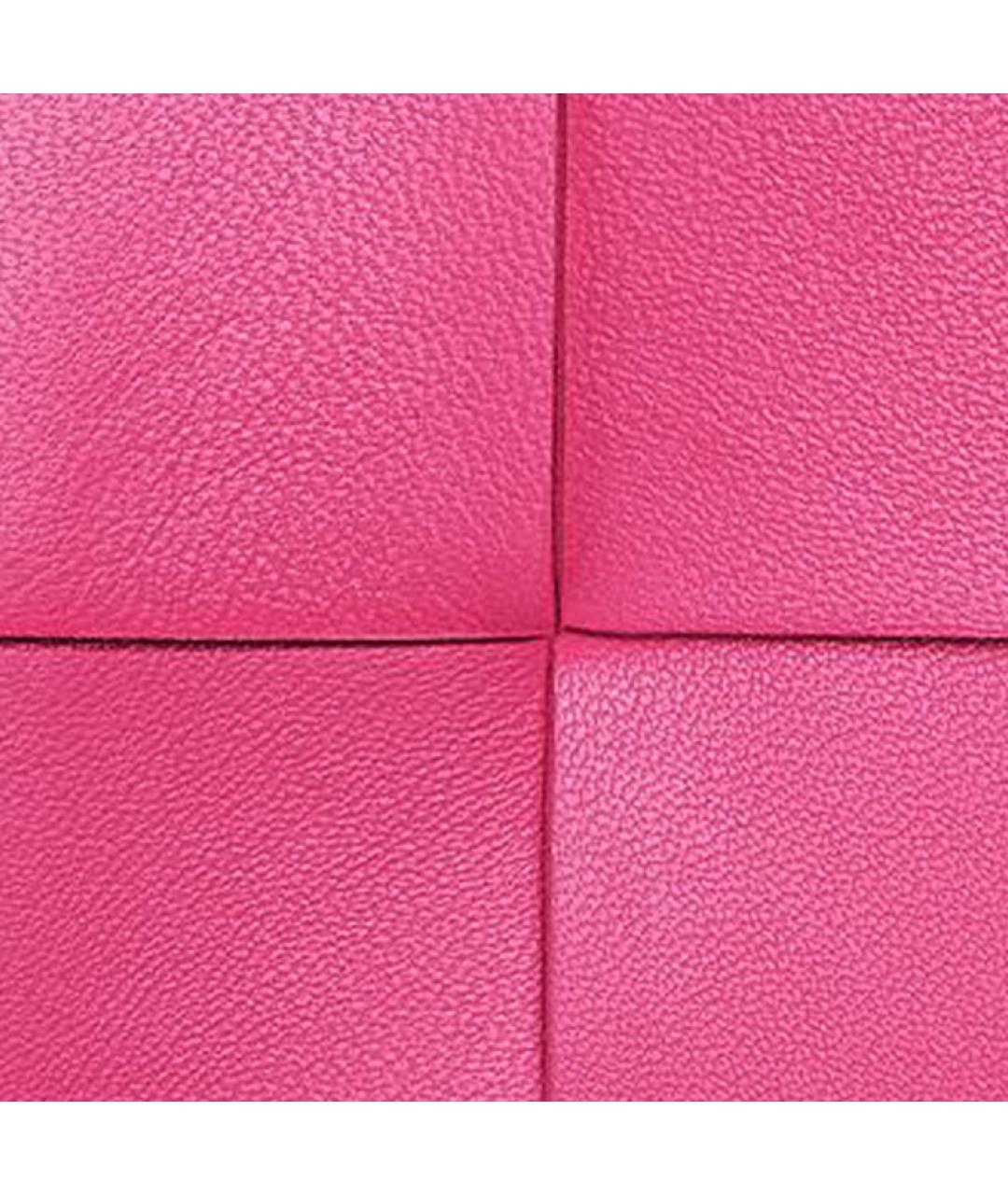 BOTTEGA VENETA Розовый кожаный кошелек, фото 3
