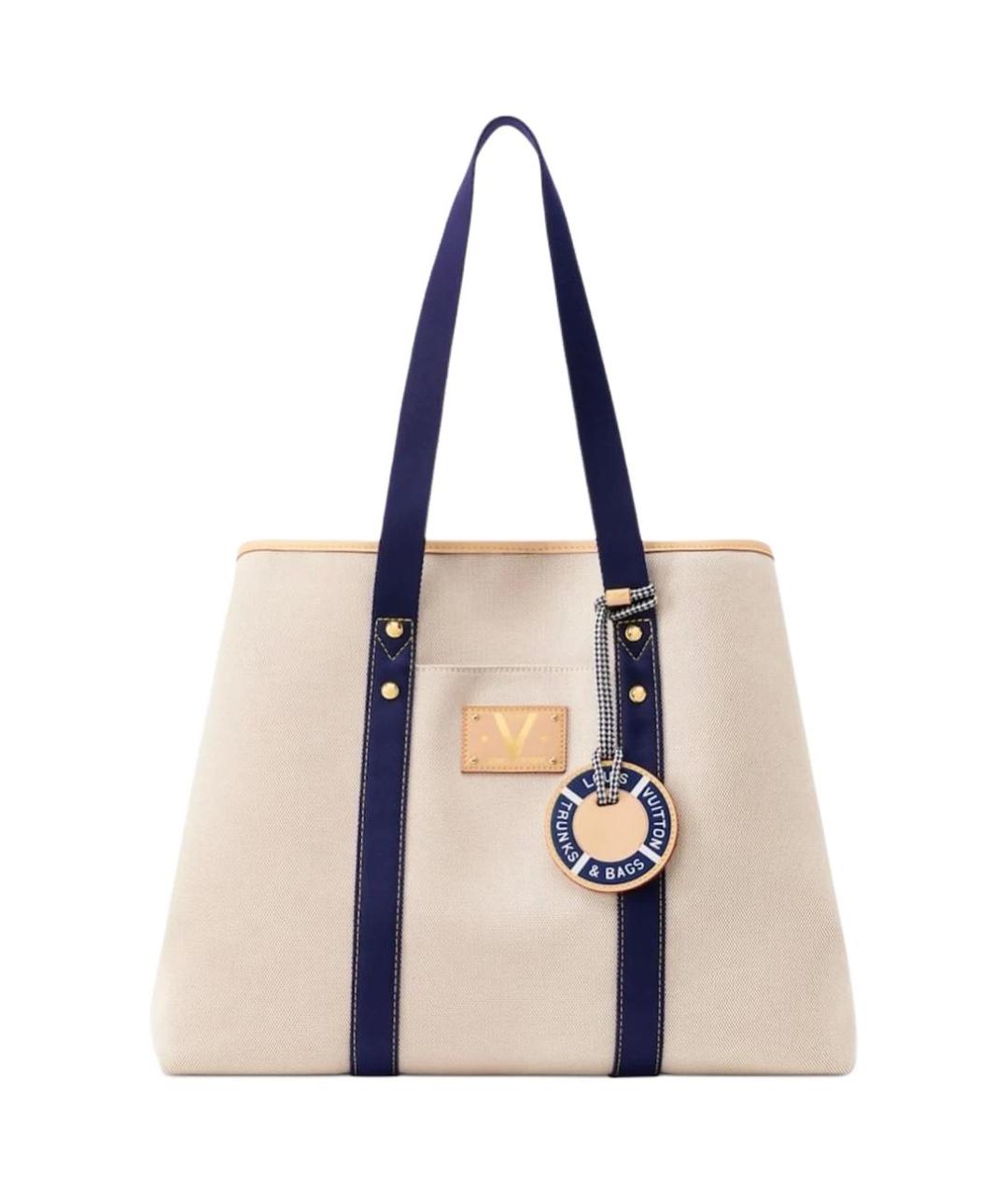 LOUIS VUITTON Бежевая хлопковая сумка через плечо, фото 2