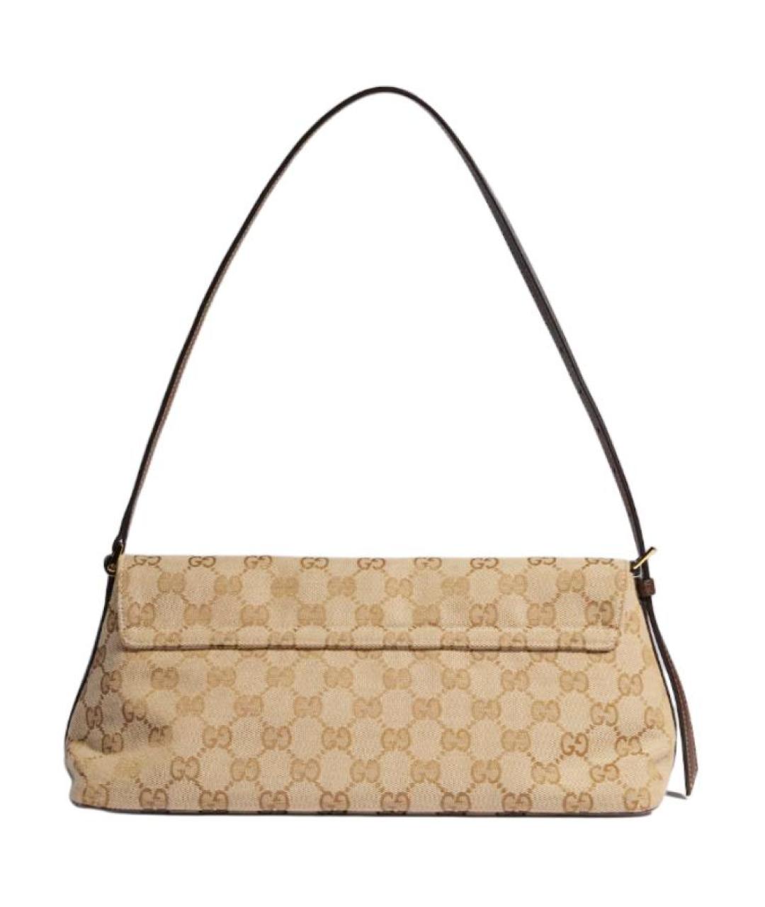 GUCCI Бежевая хлопковая сумка с короткими ручками, фото 4