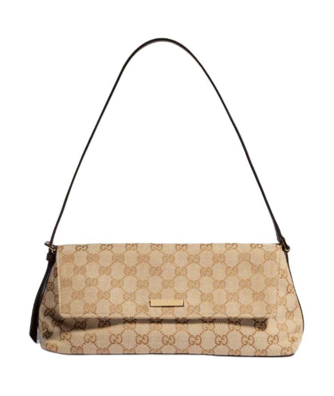 GUCCI Бежевая хлопковая сумка с короткими ручками, фото 1