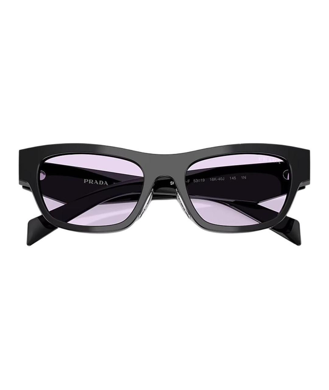 PRADA Черные пластиковые солнцезащитные очки, фото 3