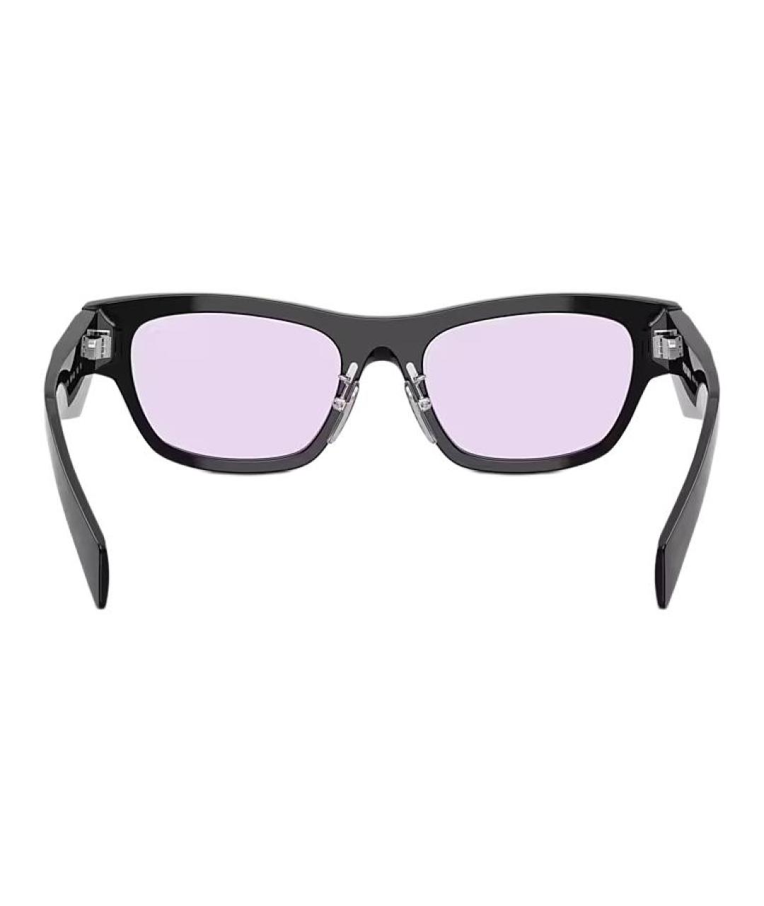 PRADA Черные пластиковые солнцезащитные очки, фото 4