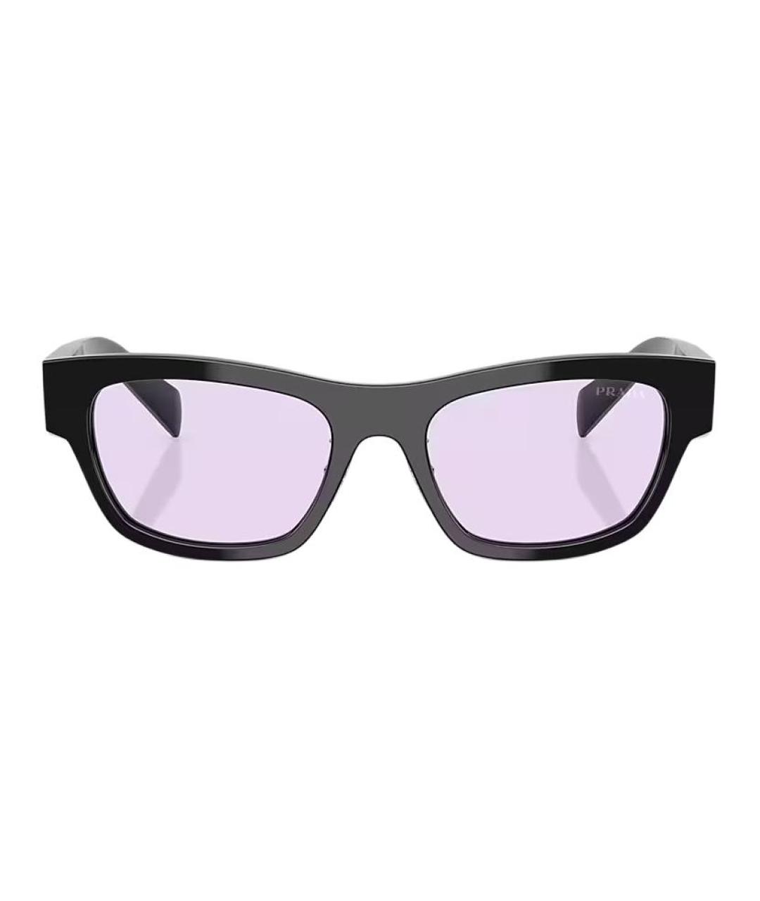 PRADA Черные пластиковые солнцезащитные очки, фото 2