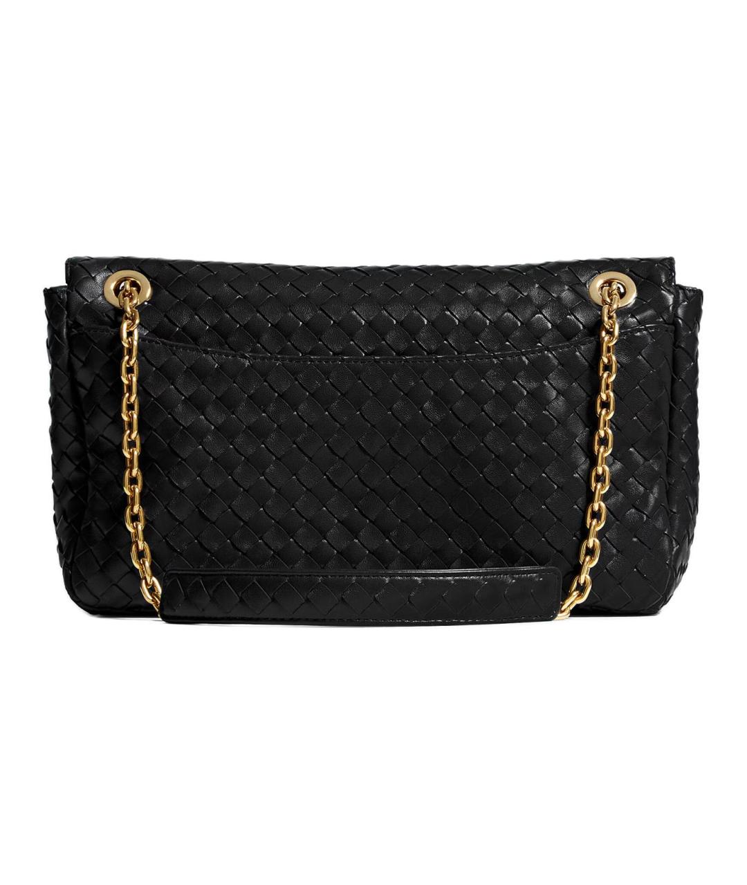 BOTTEGA VENETA Черная кожаная сумка через плечо, фото 3