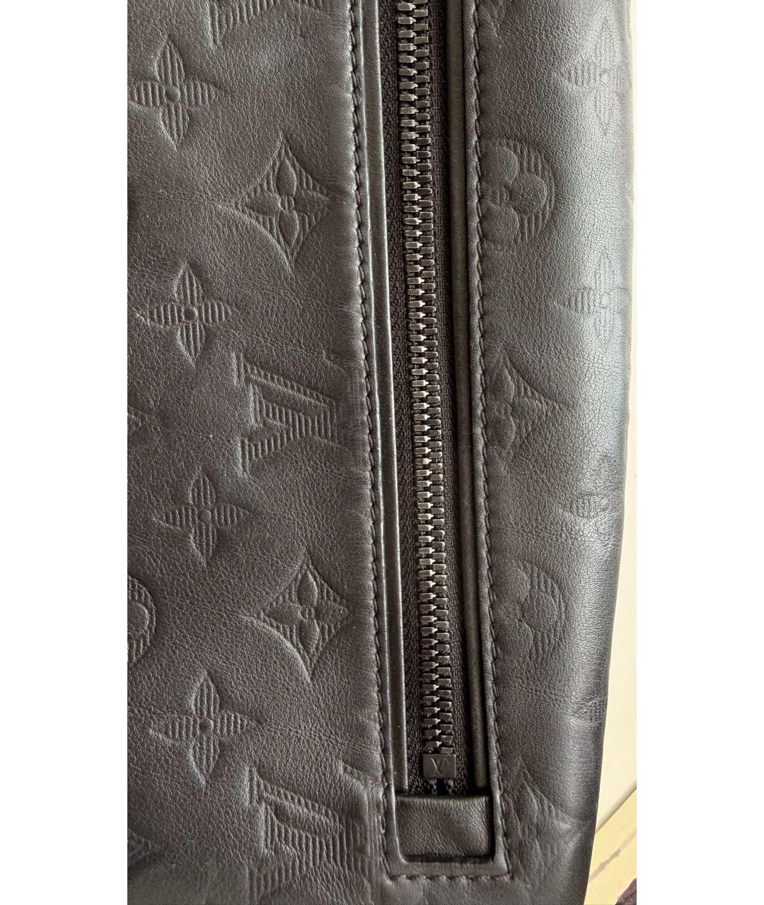 LOUIS VUITTON Черная кожаная поясная сумка, фото 6