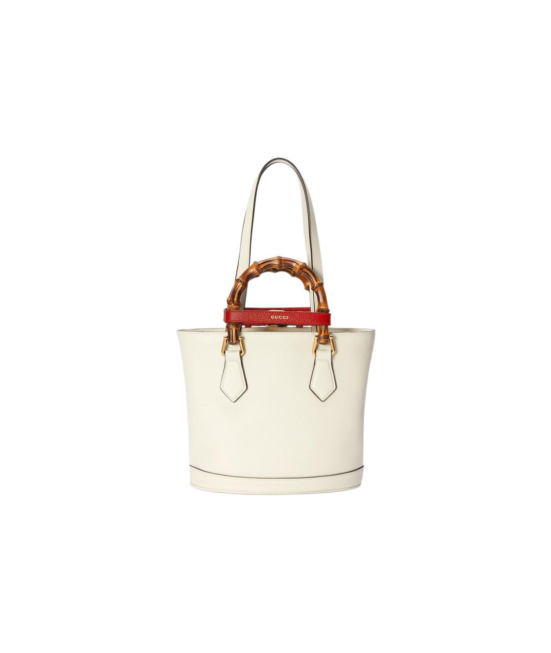 GUCCI Белая кожаная сумка через плечо, фото 4
