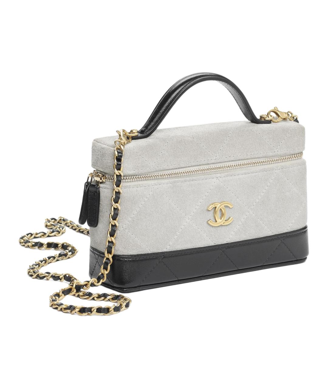 CHANEL Белая кожаная косметичка, фото 2
