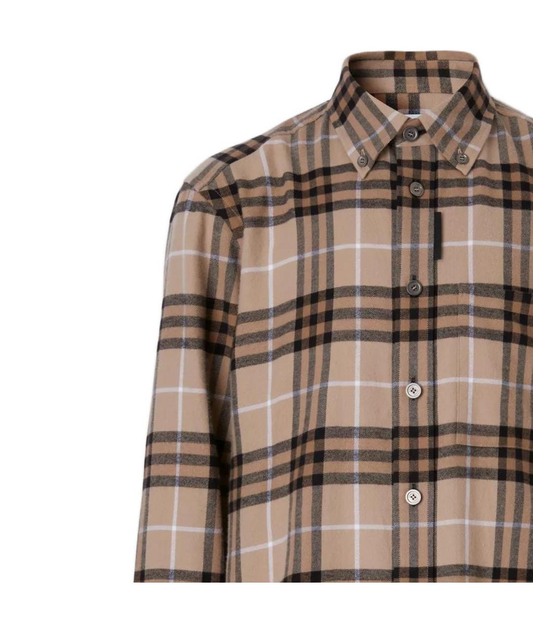 BURBERRY Бежевая хлопковая кэжуал рубашка, фото 5