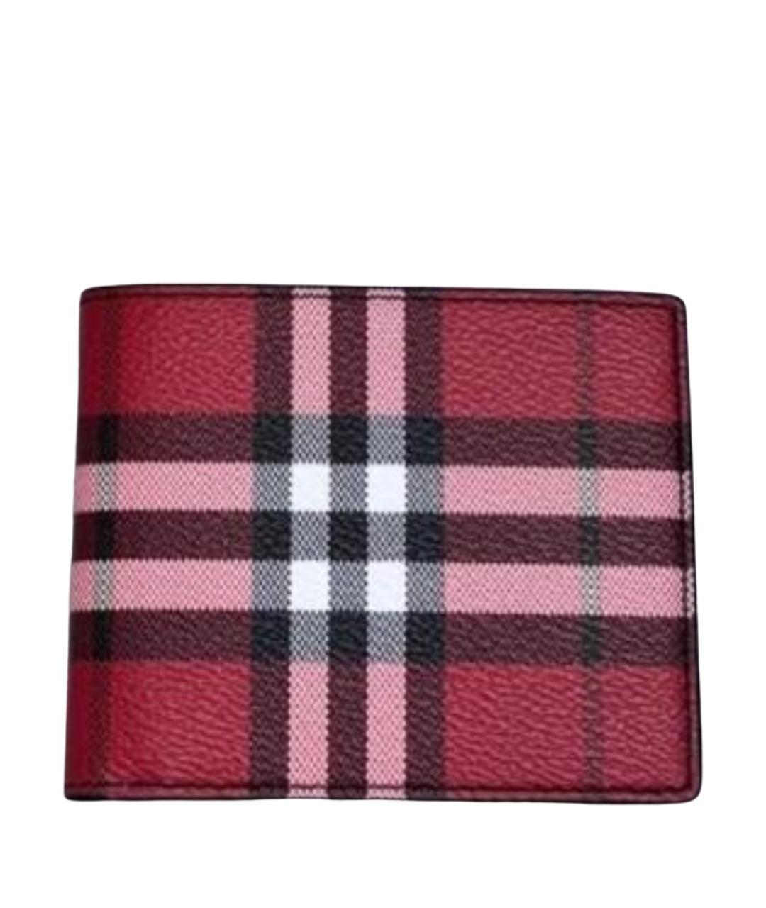 BURBERRY Красный кожаный кошелек, фото 1