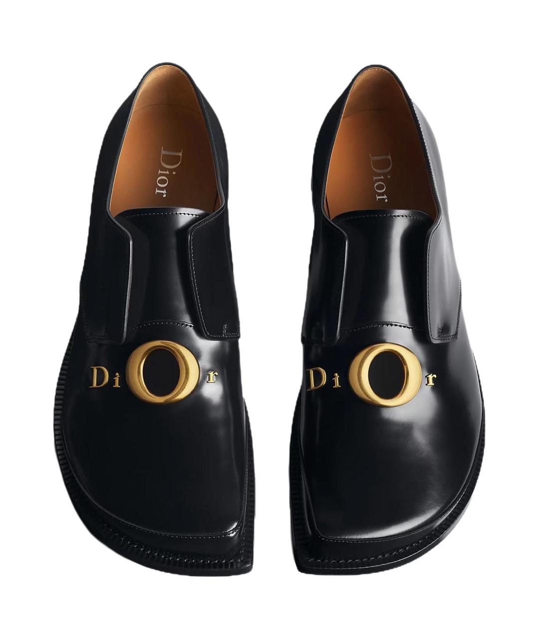CHRISTIAN DIOR Черные кожаные туфли, фото 3