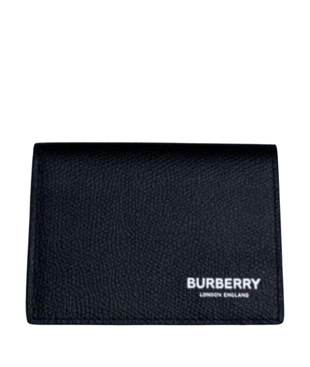 BURBERRY Черный кожаный кардхолдер, фото 1