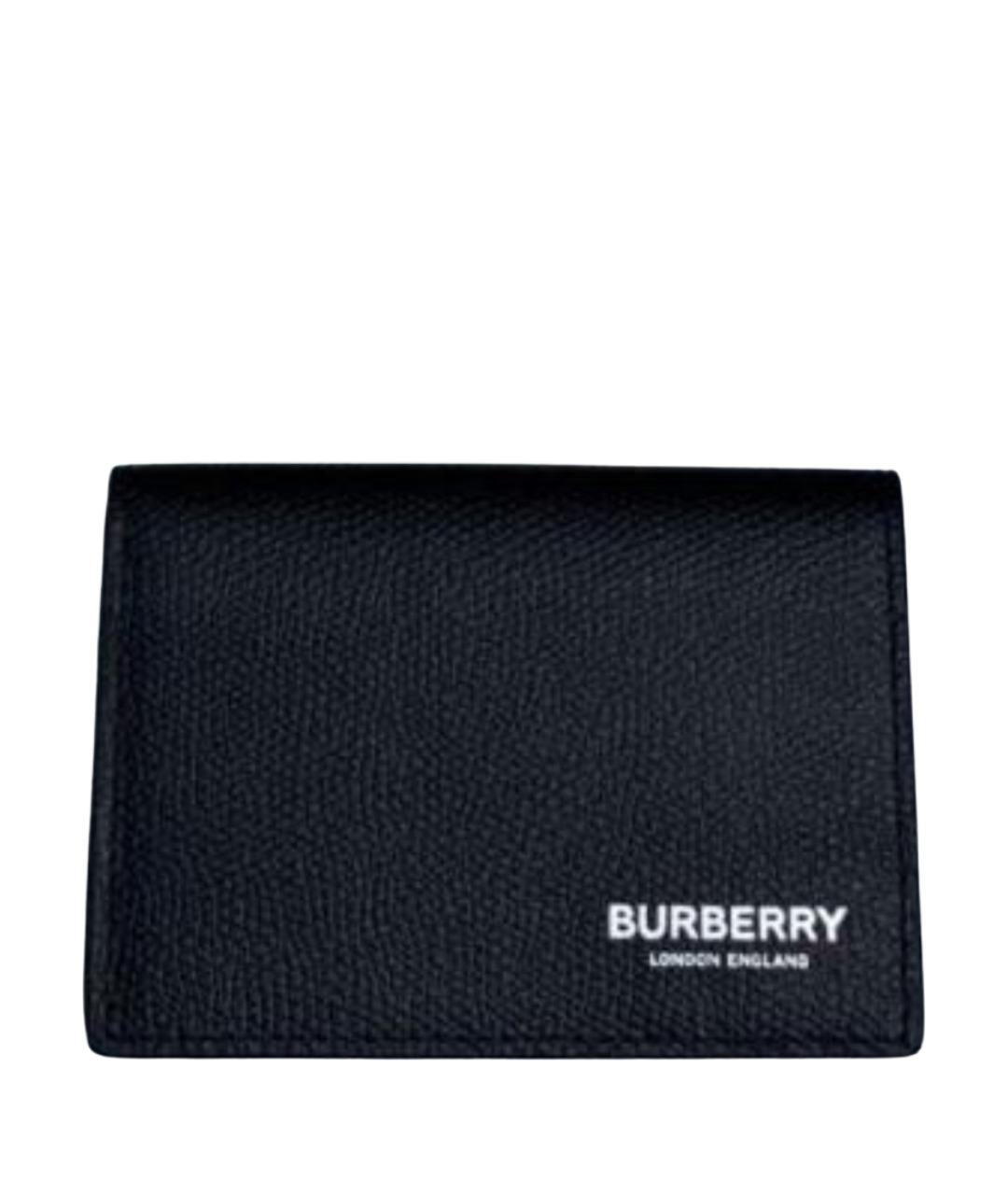 BURBERRY Черный кожаный кардхолдер, фото 1