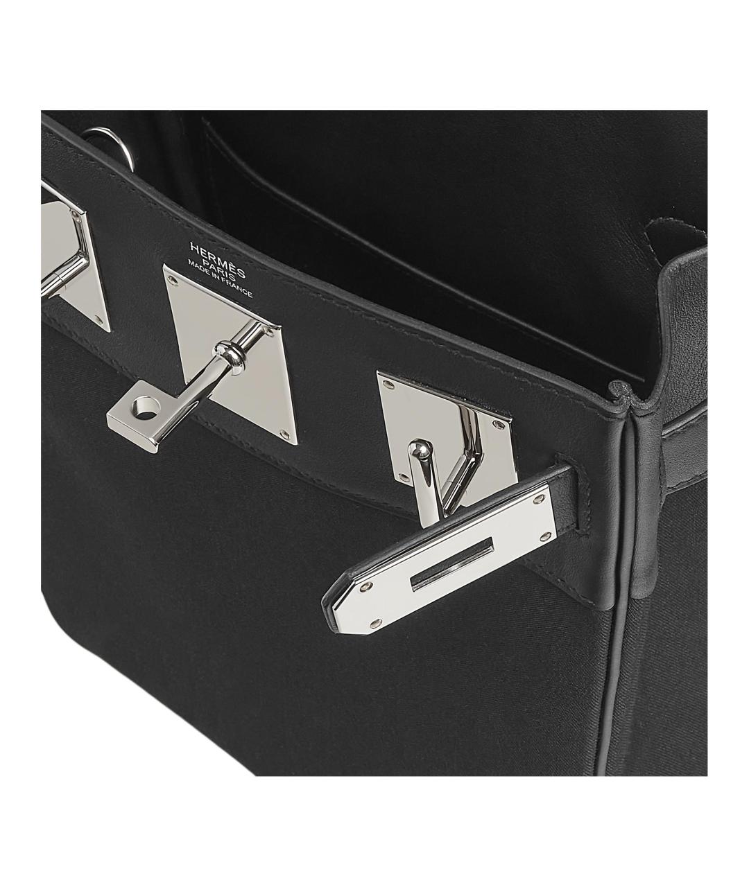 HERMES Черная кожаная сумка на плечо, фото 4