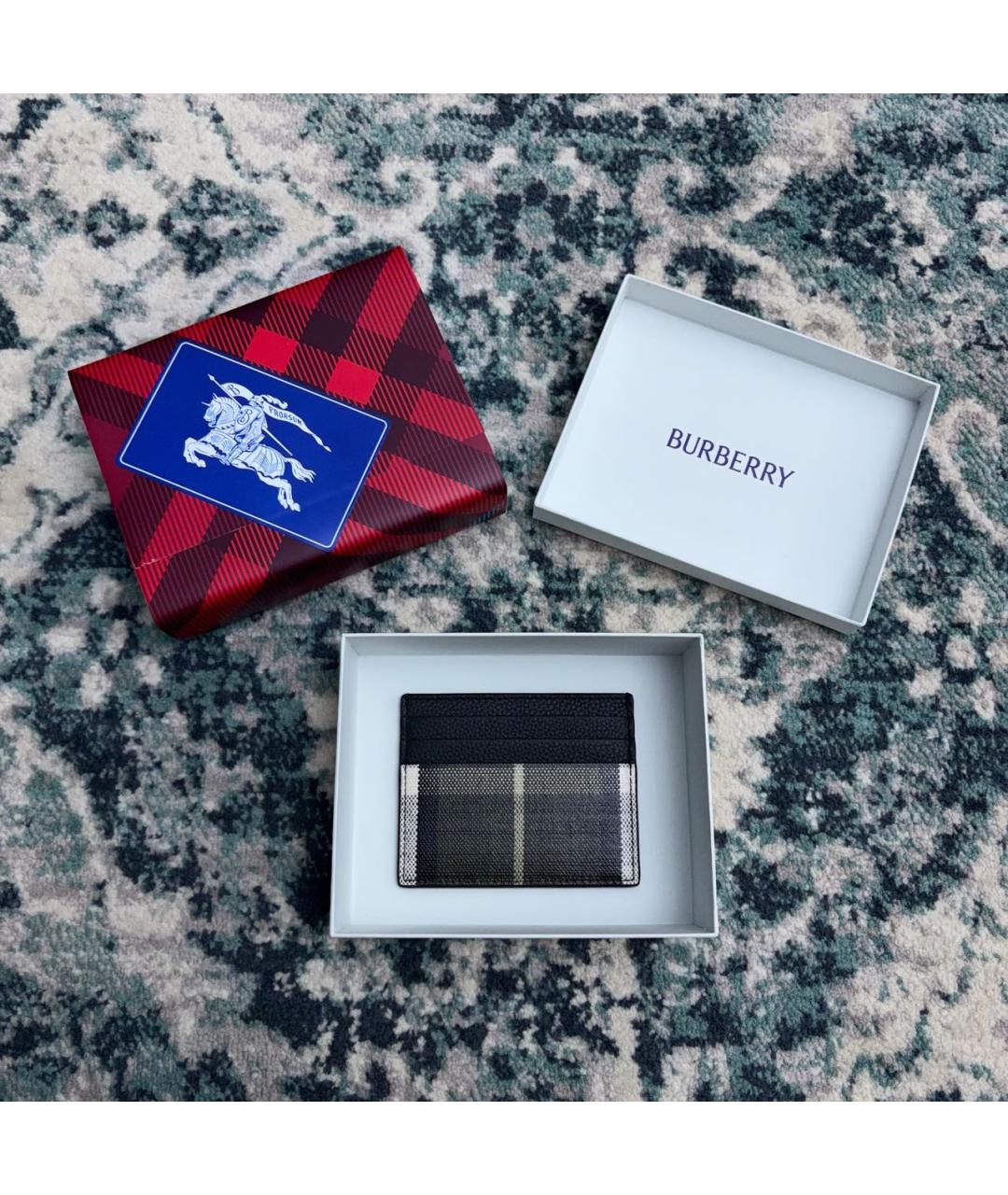 BURBERRY Хаки кожаный кардхолдер, фото 8