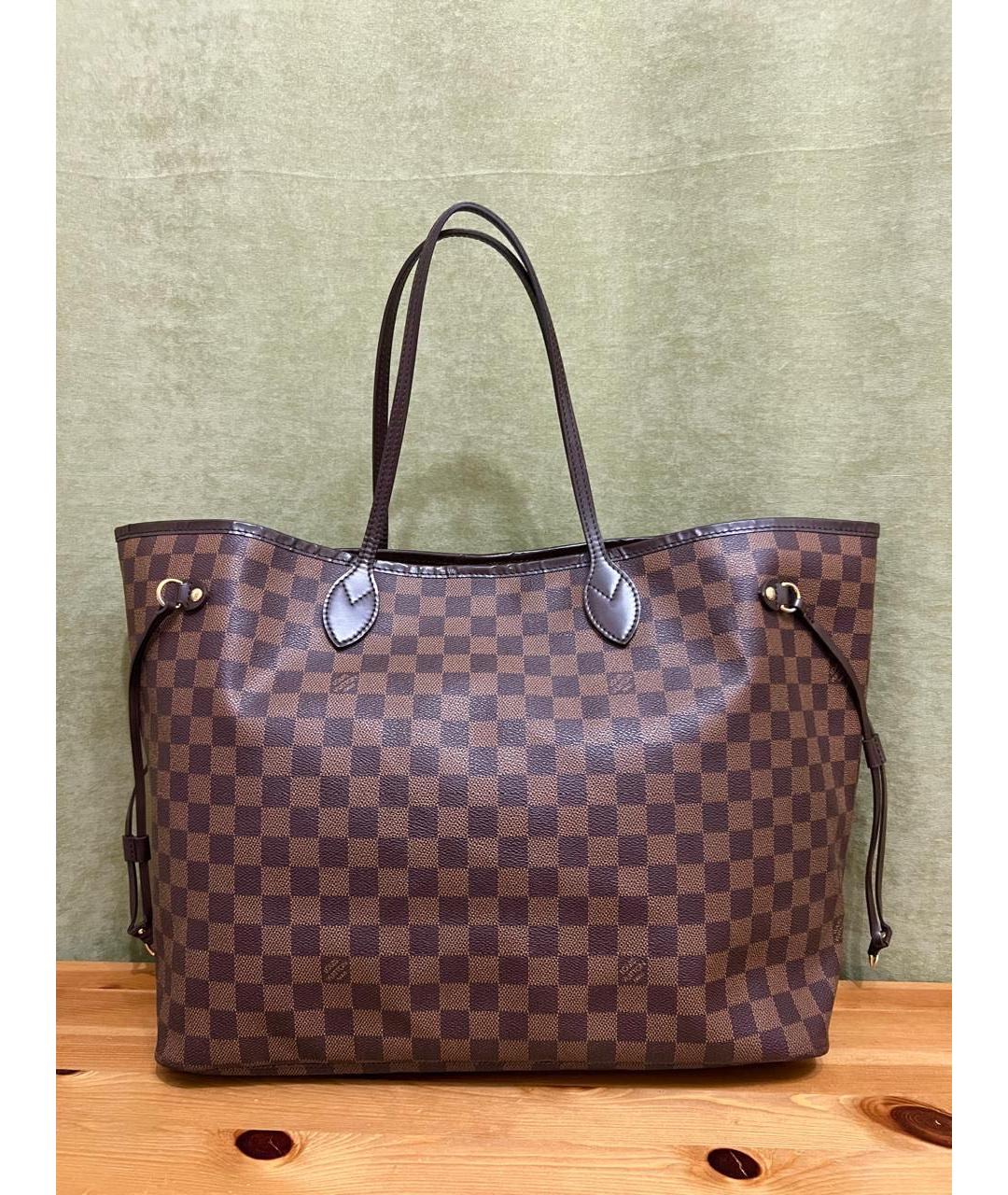 LOUIS VUITTON Коричневая сумка тоут, фото 3