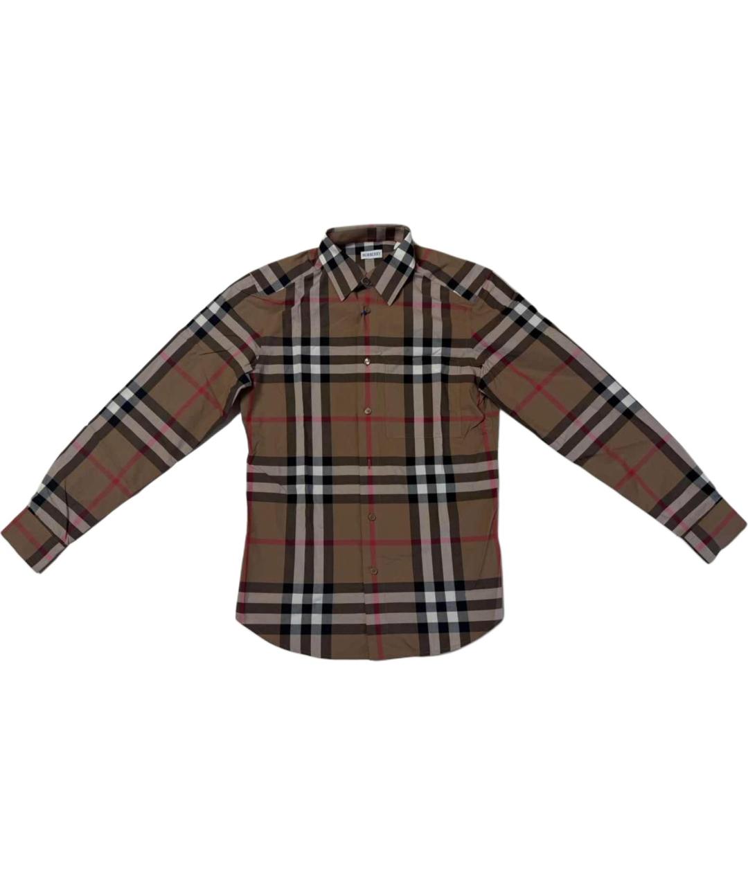 BURBERRY Коричневая хлопковая кэжуал рубашка, фото 1