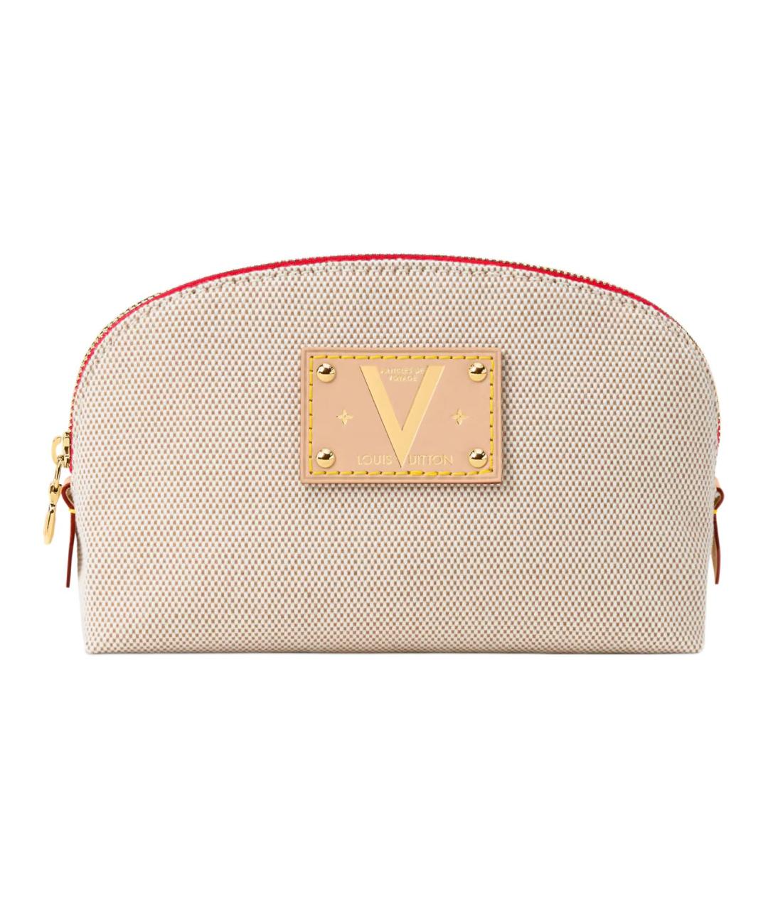 LOUIS VUITTON Бежевая хлопковая косметичка, фото 1